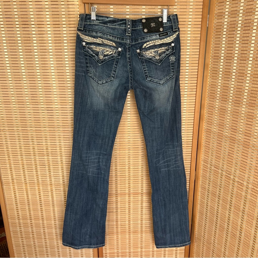 MISS ME Jeans JP5330B4 Boot Cut Cristal Angel Wings Size 29